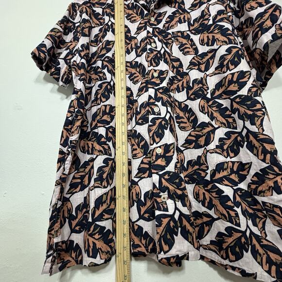 Tommy Hilfiger Tropical Print Short Sleeve Linen Camp Hawaiian Shirt Size XXL - Picture 7 of 8